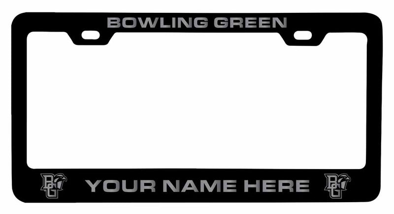 Customizable Bowling Green Falcons NCAA Laser-Engraved Metal License Plate Frame - Personalized Car Accessory