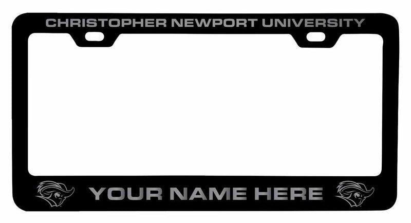 Customizable Christopher Newport Captains NCAA Laser-Engraved Metal License Plate Frame - Personalized Car Accessory