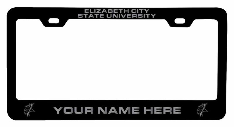 Customizable Elizabeth City State University NCAA Laser-Engraved Metal License Plate Frame - Personalized Car Accessory