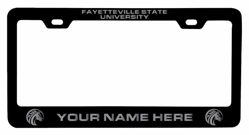 Customizable Fayetteville State University NCAA Laser-Engraved Metal License Plate Frame - Personalized Car Accessory