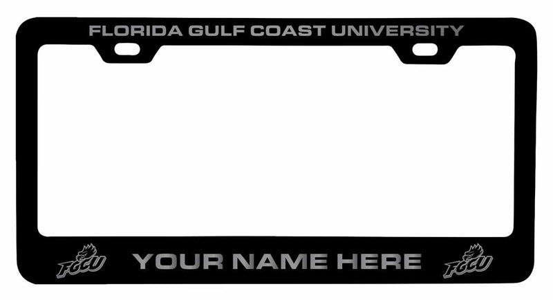 Customizable Florida Gulf Coast Eagles NCAA Laser-Engraved Metal License Plate Frame - Personalized Car Accessory