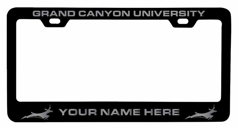 Customizable Grand Canyon University Lopes NCAA Laser-Engraved Metal License Plate Frame - Personalized Car Accessory