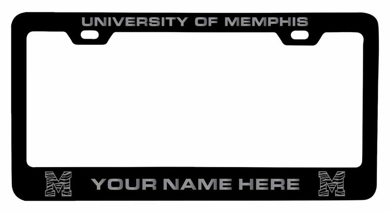 Customizable Memphis Tigers NCAA Laser-Engraved Metal License Plate Frame - Personalized Car Accessory
