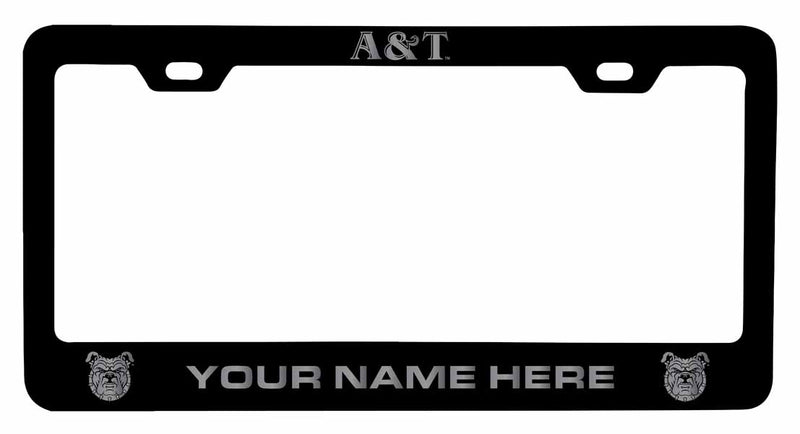 Customizable North Carolina A&T State Aggies NCAA Laser-Engraved Metal License Plate Frame - Personalized Car Accessory