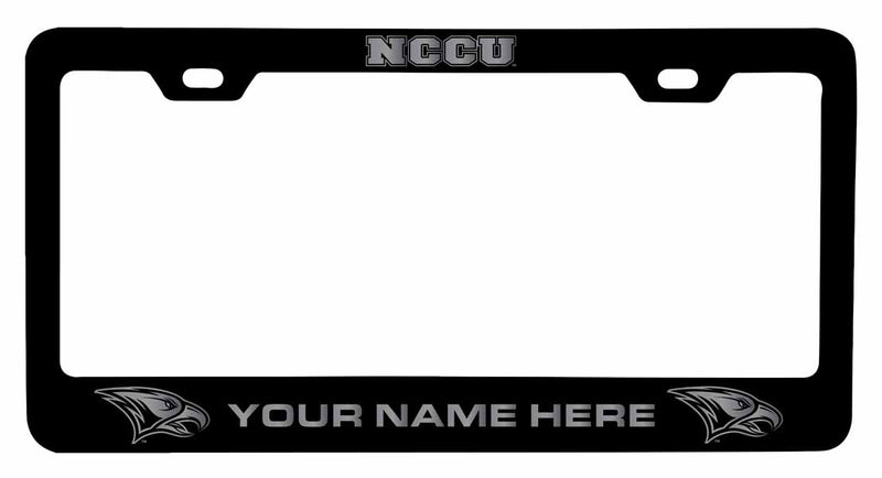 Customizable North Carolina Central Eagles NCAA Laser-Engraved Metal License Plate Frame - Personalized Car Accessory