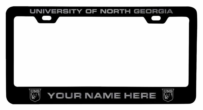 Customizable North Georgia Nighhawks NCAA Laser-Engraved Metal License Plate Frame - Personalized Car Accessory