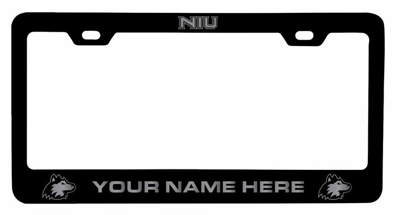 Customizable Northern Illinois Huskies NCAA Laser-Engraved Metal License Plate Frame - Personalized Car Accessory