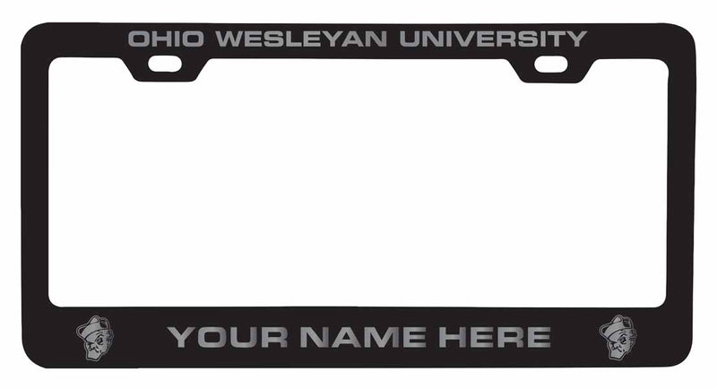 Customizable Ohio Wesleyan University NCAA Laser-Engraved Metal License Plate Frame - Personalized Car Accessory