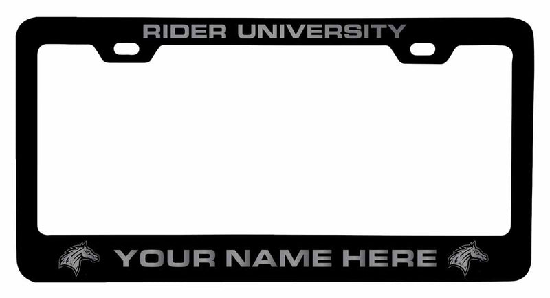 Customizable Rider University Broncs NCAA Laser-Engraved Metal License Plate Frame - Personalized Car Accessory