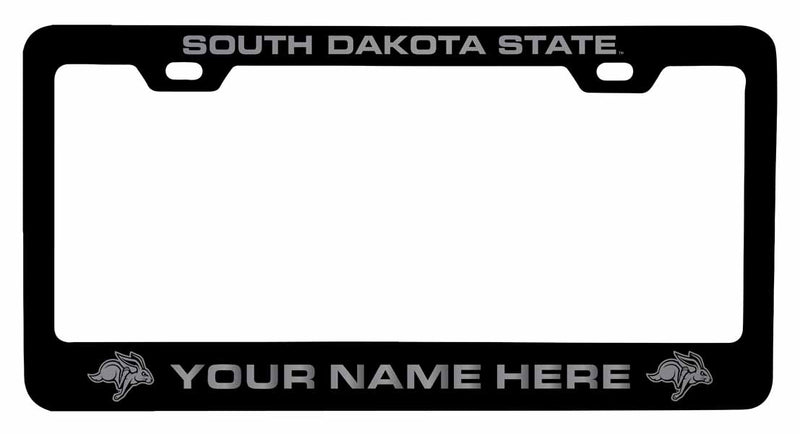 Customizable South Dakota State Jackrabbits NCAA Laser-Engraved Metal License Plate Frame - Personalized Car Accessory