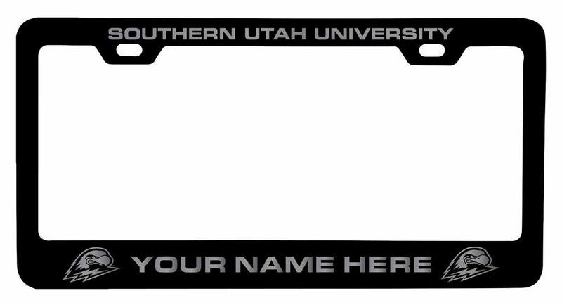 Customizable Southern Utah University NCAA Laser-Engraved Metal License Plate Frame - Personalized Car Accessory