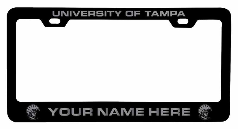 Customizable University of Tampa Spartans NCAA Laser-Engraved Metal License Plate Frame - Personalized Car Accessory