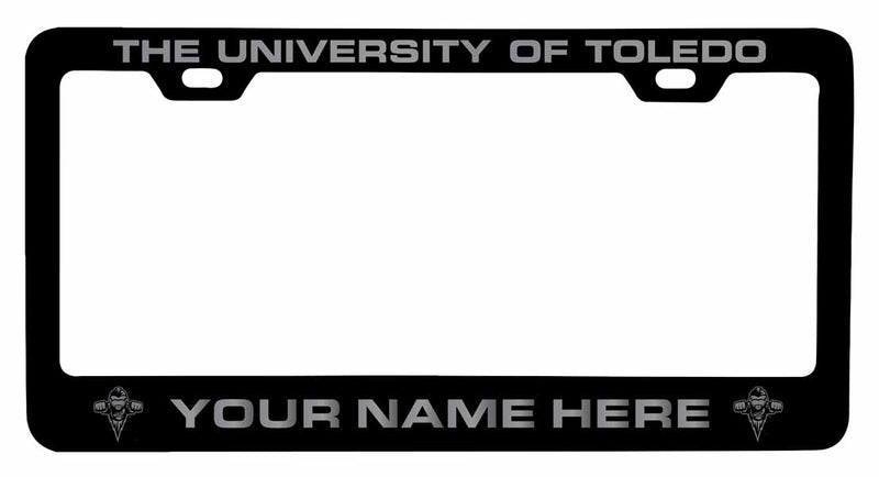 Customizable Toledo Rockets NCAA Laser-Engraved Metal License Plate Frame - Personalized Car Accessory