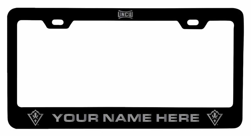 Customizable North Carolina Wilmington Seahawks NCAA Laser-Engraved Metal License Plate Frame - Personalized Car Accessory