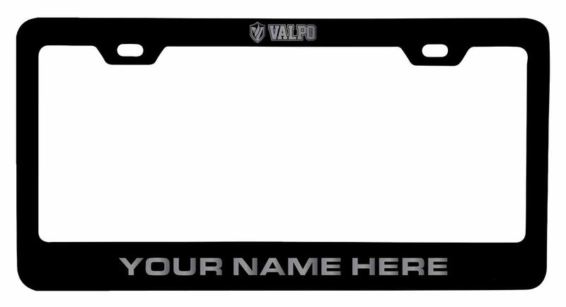 Customizable Valparaiso University NCAA Laser-Engraved Metal License Plate Frame - Personalized Car Accessory
