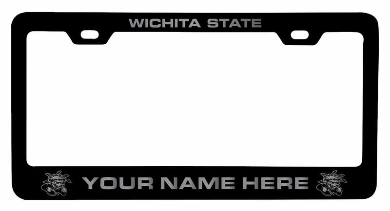 Customizable Wichita State Shockers NCAA Laser-Engraved Metal License Plate Frame - Personalized Car Accessory