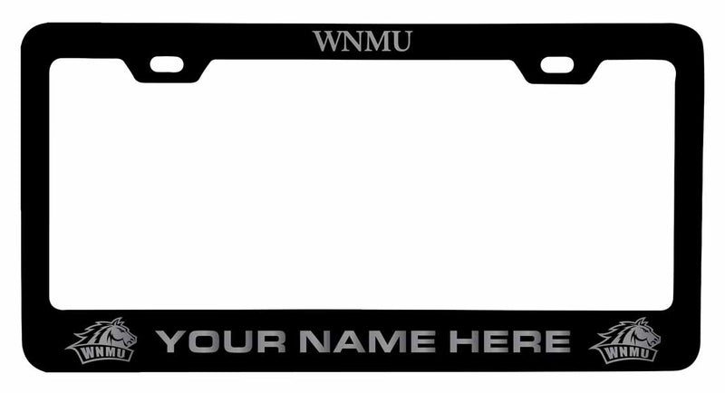 Customizable Western New Mexico University NCAA Laser-Engraved Metal License Plate Frame - Personalized Car Accessory