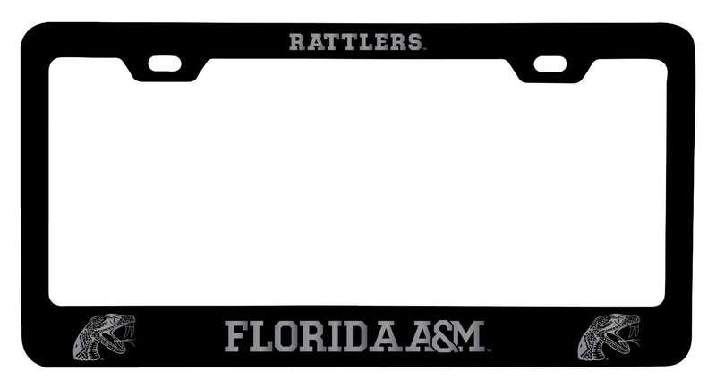 Florida A&M Rattlers NCAA Laser-Engraved Metal License Plate Frame - Choose Black or White Color