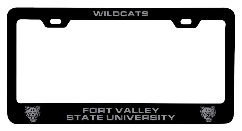 Fort Valley State University NCAA Laser-Engraved Metal License Plate Frame - Choose Black or White Color