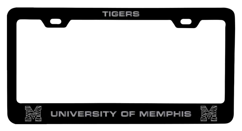 Memphis Tigers NCAA Laser-Engraved Metal License Plate Frame - Choose Black or White Color