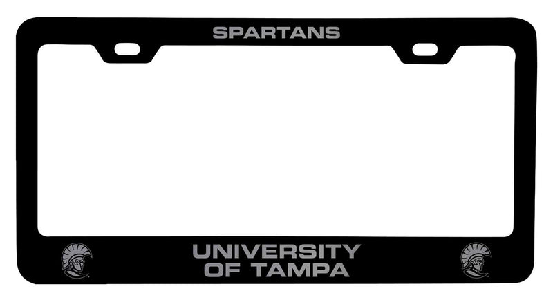 University of Tampa Spartans NCAA Laser-Engraved Metal License Plate Frame - Choose Black or White Color