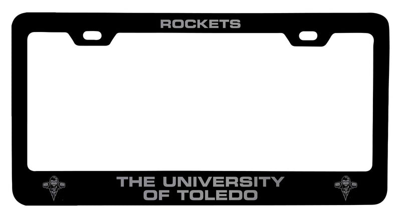 Toledo Rockets NCAA Laser-Engraved Metal License Plate Frame - Choose Black or White Color
