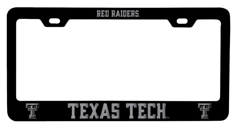 Texas Tech Red Raiders NCAA Laser-Engraved Metal License Plate Frame - Choose Black or White Color