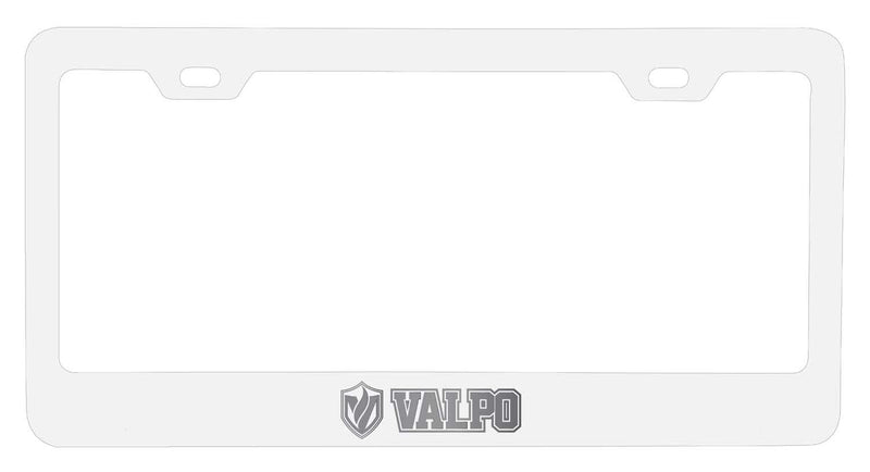 Valparaiso University NCAA Laser-Engraved Metal License Plate Frame - Choose Black or White Color