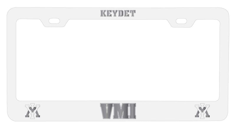 VMI Keydets NCAA Laser-Engraved Metal License Plate Frame - Choose Black or White Color