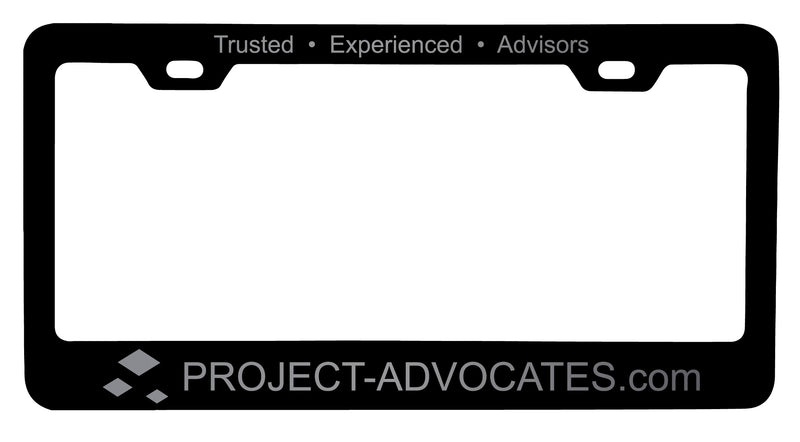 Project Advocates Engraved Metal License Plate Frame