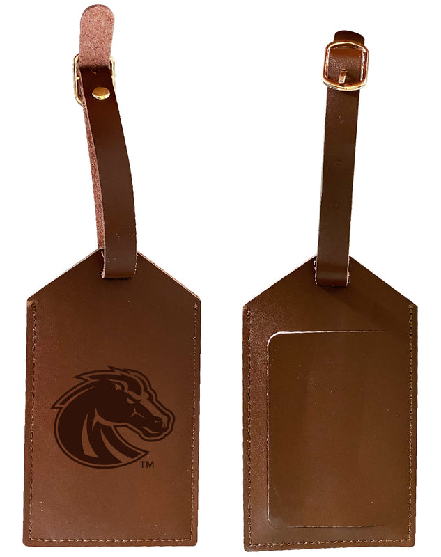 Elegant Boise State Broncos NCAA Leather Luggage Tag with Engraved Logo
