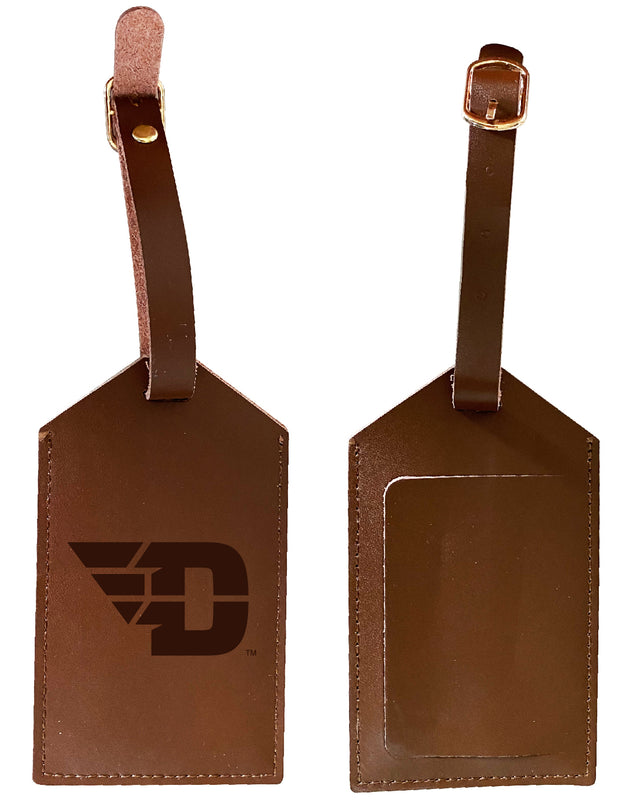 Elegant Dayton Flyers NCAA Leather Luggage Tag with Engraved Logo