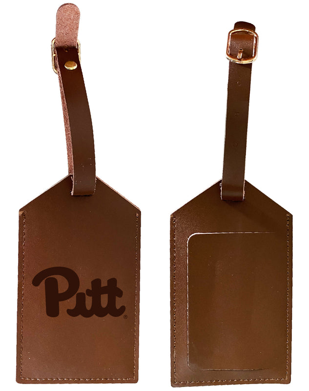 Elegant Pittsburgh Panthers NCAA Leather Luggage Tag with Engraved Logo