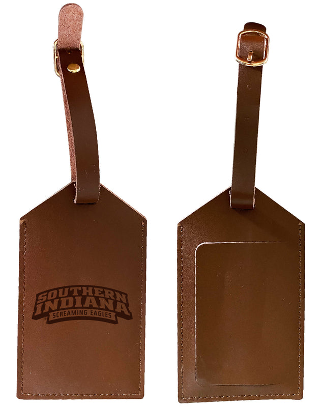 Elegant University of Southern Indiana NCAA Leather Luggage Tag with Engraved Logo