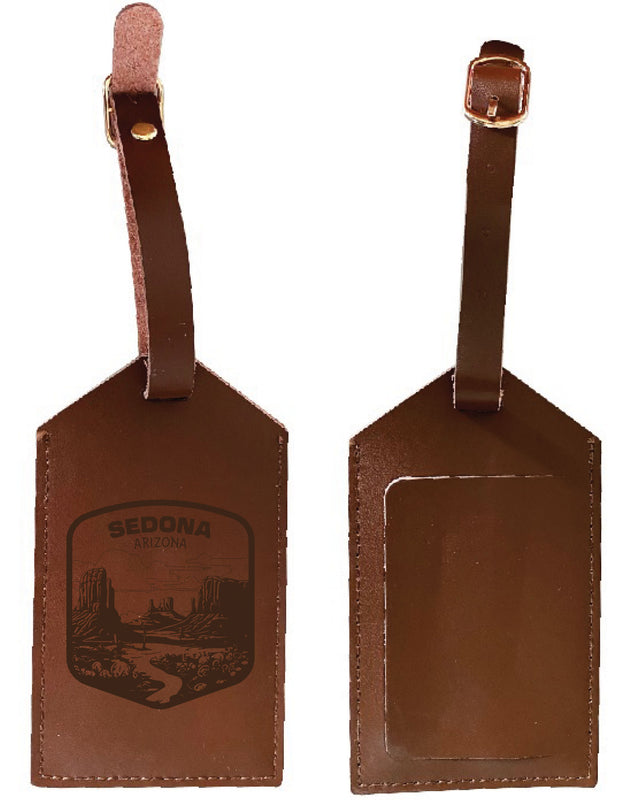 Sedona Arizona Souvenir Leather Luggage Tag