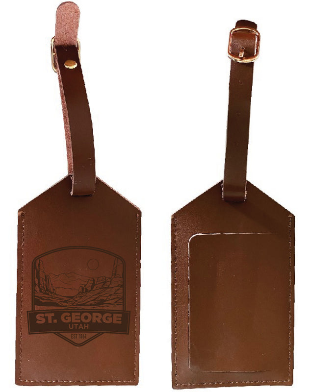 St. George Utah Souvenir Leather Luggage Tag