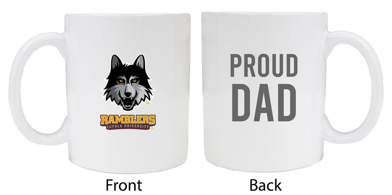 Loyola University Ramblers Proud Dad Ceramic Coffee Mug - White