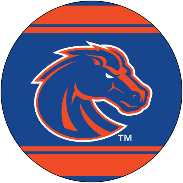 Boise State Broncos Polka Dot 4-Inch Round Shape NCAA High-Definition Magnet - Versatile Metallic Surface Adornment