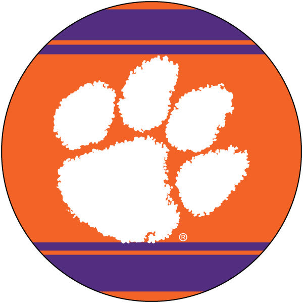Clemson Tigers Polka Dot 4-Inch Round Shape NCAA High-Definition Magnet - Versatile Metallic Surface Adornment