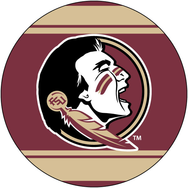 Florida State Seminoles Polka Dot 4-Inch Round Shape NCAA High-Definition Magnet - Versatile Metallic Surface Adornment