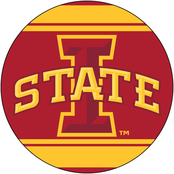 Iowa State Cyclones Polka Dot 4-Inch Round Shape NCAA High-Definition Magnet - Versatile Metallic Surface Adornment