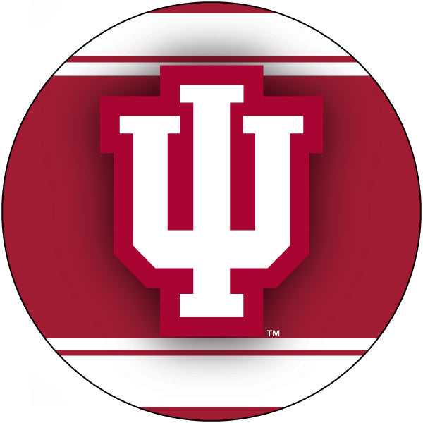 Indiana Hoosiers Polka Dot 4-Inch Round Shape NCAA High-Definition Magnet - Versatile Metallic Surface Adornment