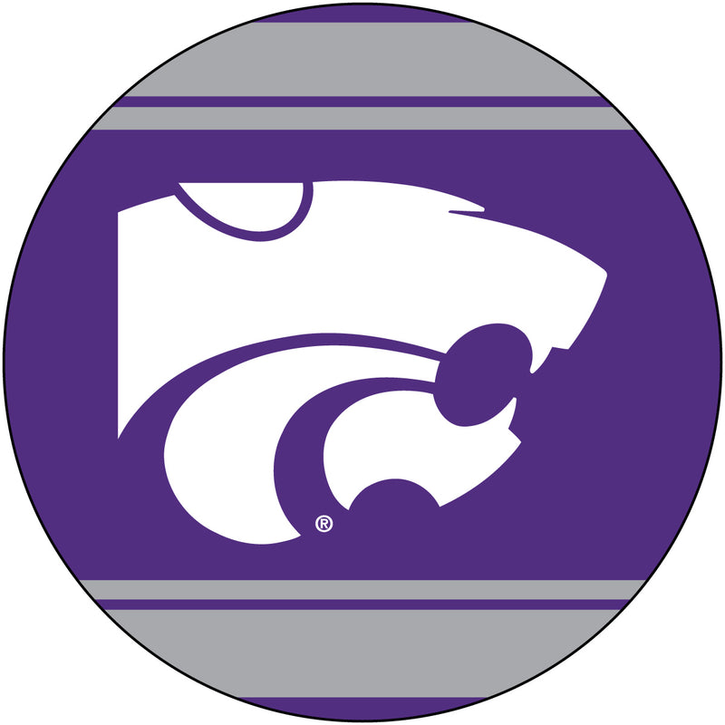 Kansas State Wildcats Polka Dot 4-Inch Round Shape NCAA High-Definition Magnet - Versatile Metallic Surface Adornment