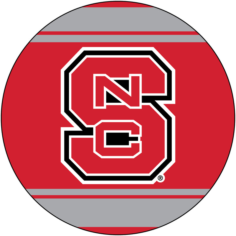 NC State Wolfpack Polka Dot 4-Inch Round Shape NCAA High-Definition Magnet - Versatile Metallic Surface Adornment