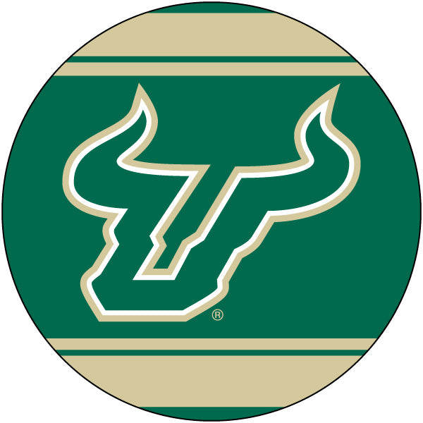 South Florida Bulls Polka Dot 4-Inch Round Shape NCAA High-Definition Magnet - Versatile Metallic Surface Adornment