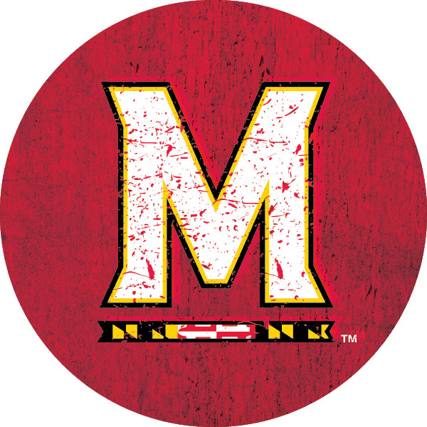 Maryland Terrapins Distressed Wood Grain Design 4-Inch Round Shape NCAA High-Definition Magnet - Versatile Metallic Surface Adornment