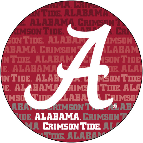 Alabama Crimson Tide Round Word Design 4-Inch Round Shape NCAA High-Definition Magnet - Versatile Metallic Surface Adornment