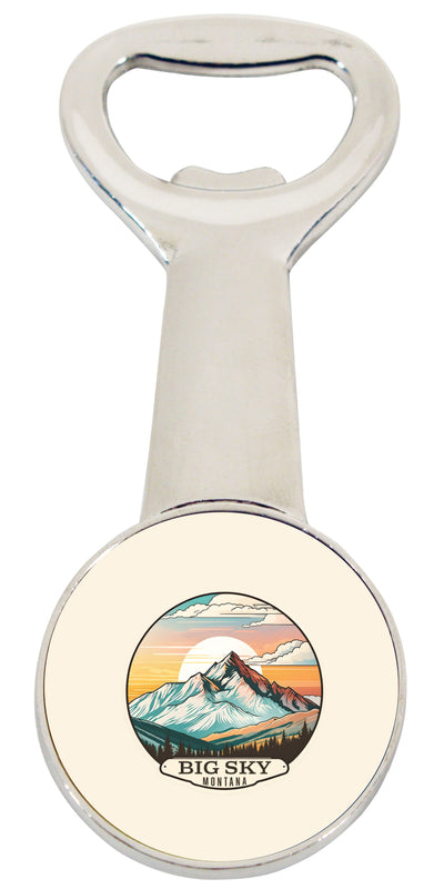 Big Sky Montana mountain Sunset Souvenir Magnetic Bottle Opener