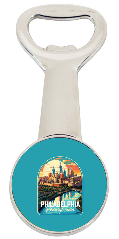 Philadelphia Pennsylvania Design A Souvenir  Magnetic Bottle Opener