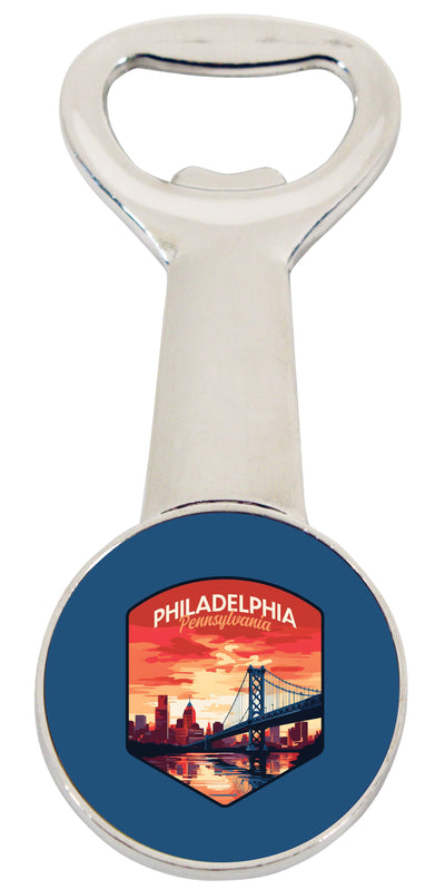 Philadelphia Pennsylvania Design B Souvenir  Magnetic Bottle Opener